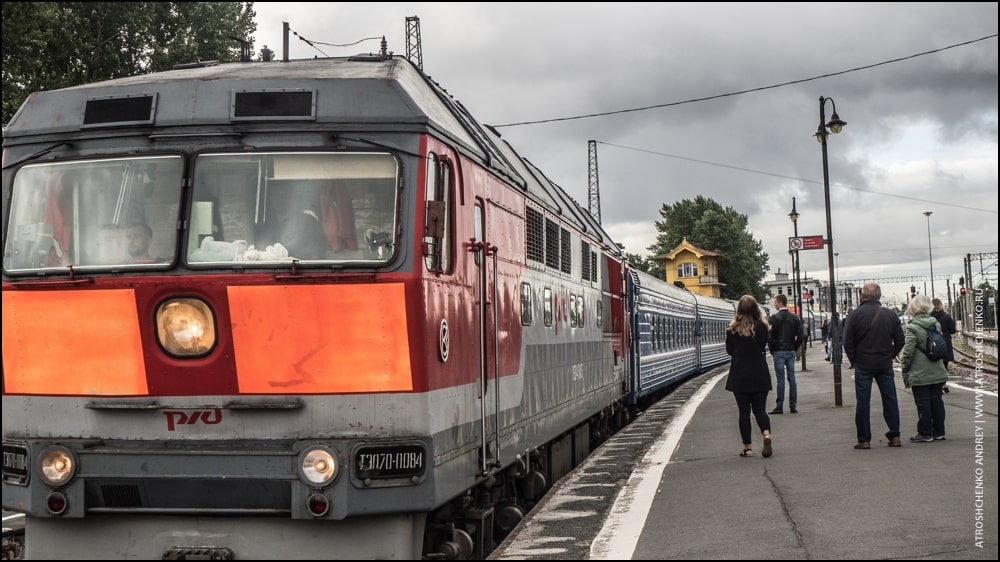 Плацкартный вагон в составе поезда Брест-Санкт Петербург