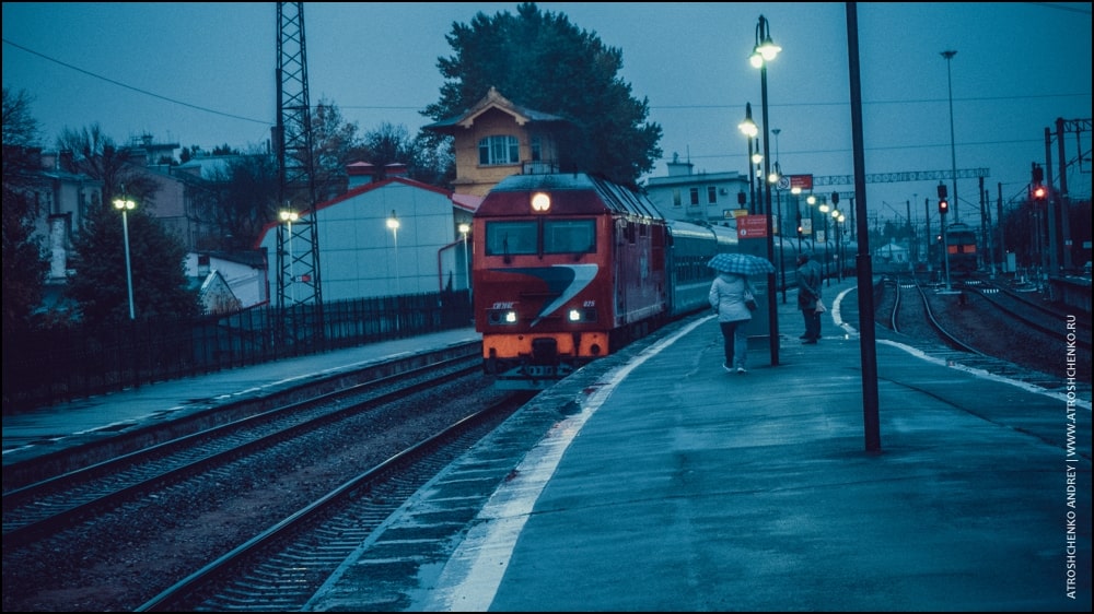 витебский вокзал ранним утром осенью 2022 года